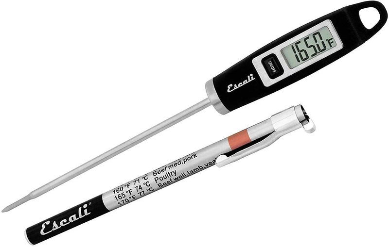Escali DH1 Gourmet Digital Meat Thermometer with Extra Long Probe, NSF Certified, Black - Image 1